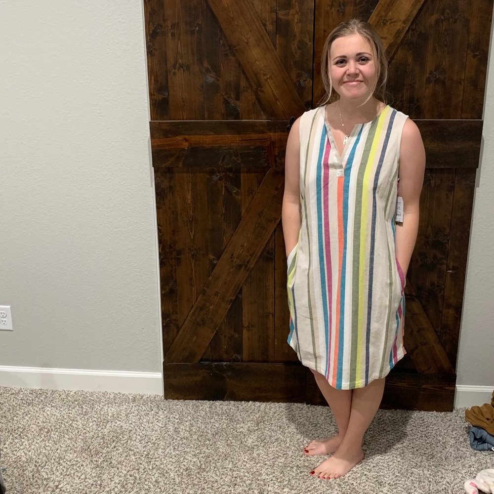 Rainbow shift dress